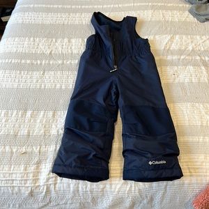 Columbia 4T navy snow bibs/overalls